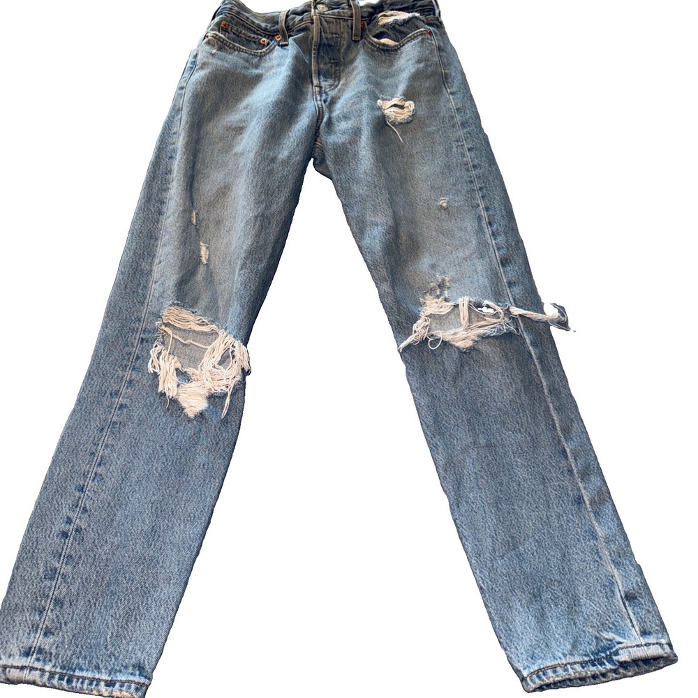LEVI'S PREMIUM 26x28 Distressed Wedge Fit High Rise Straight Women's Jeans